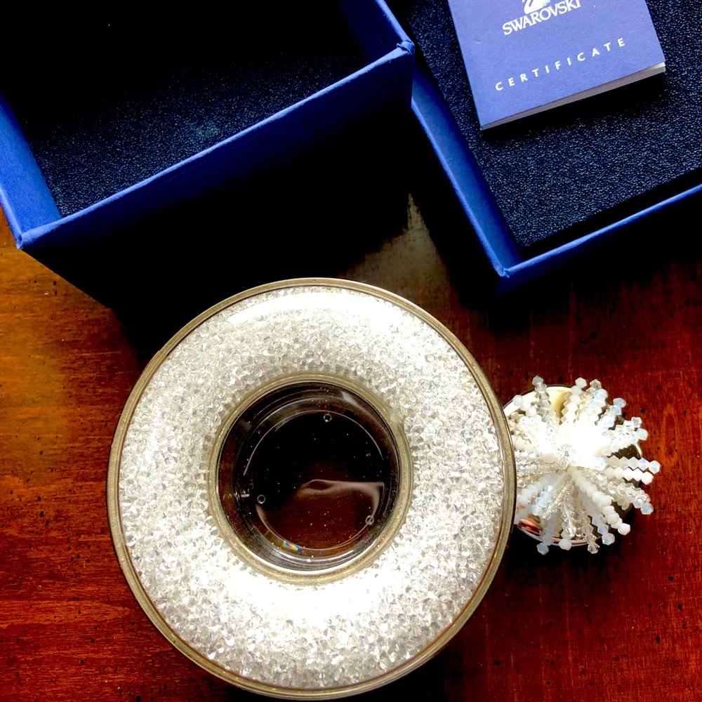 Swarovski tea light candle holder with box